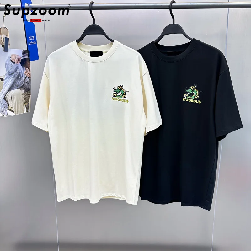 Supzoom New Arrival Summer High Street Splash Ink Printing Neutral O-neck Casual Heavy Texture Cotton Ins Loose Men T shirt
