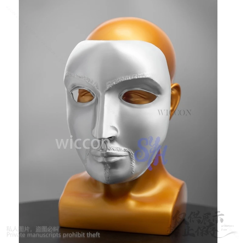 الرعب أنيمي Baldwin IV تأثيري الفضة الرجعية الوجه ثلاثية الأبعاد حمض البوليلاكتيك قناع الفيلم مرحلة هالوين هدايا عيد الميلاد كوس مخصصة