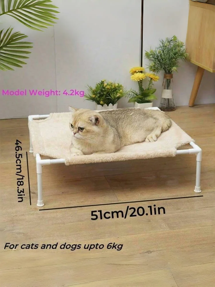 Cama elevada para mascotas, cuna para perros, cama elevada para gatos y perros pequeños, hasta 6kg, 1 unidad