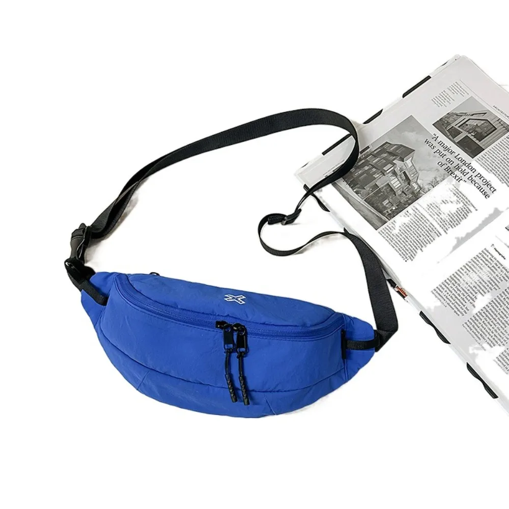 

Large Capacity Sports Chest Bag Nylon Color Contrast Crossbody Dumpling Bag Multifunctional Waterproof Men Waist Bag Travel