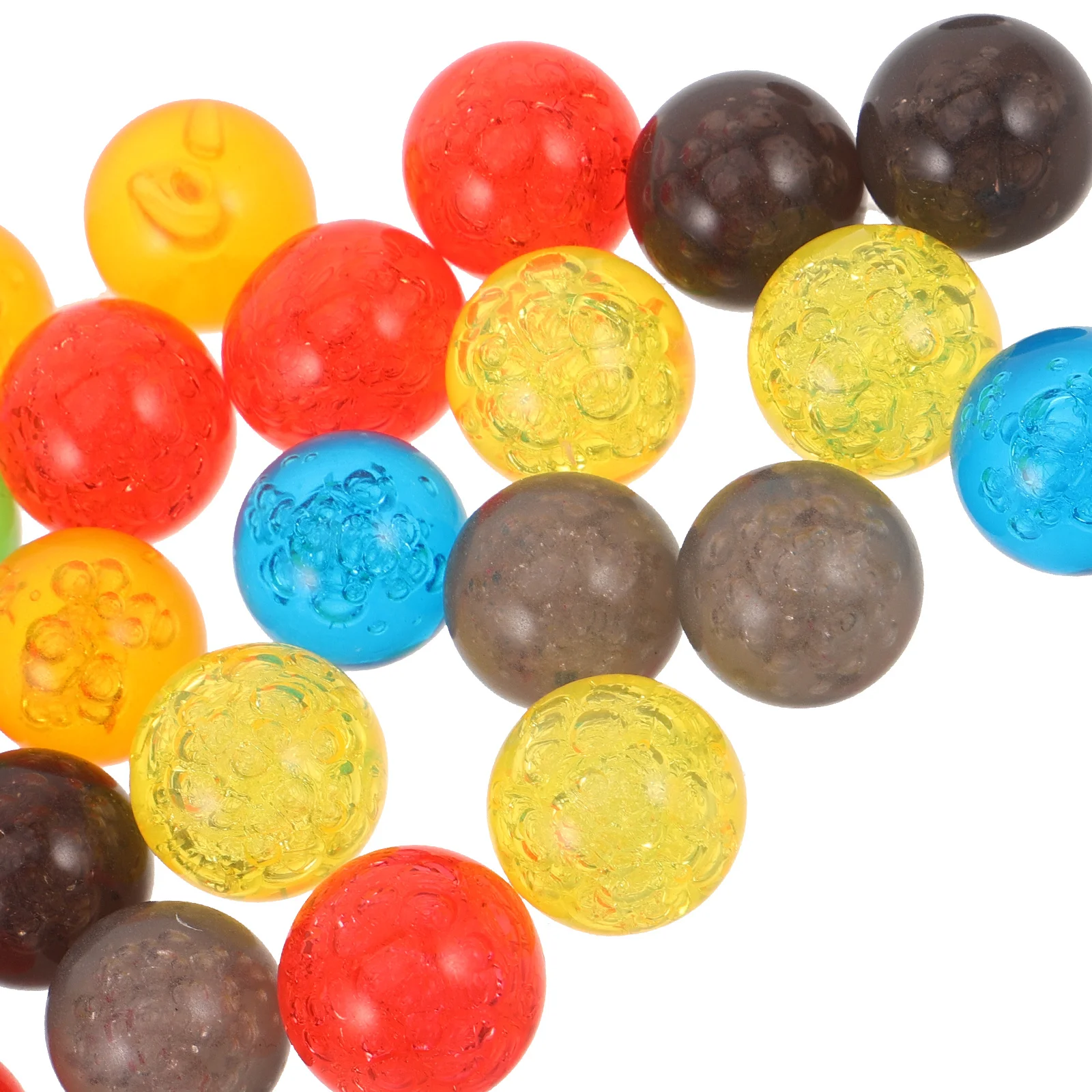 50pcs Bubble Acrylic Marbles 15Mm Colorful Assorted Kids Marble For Games Math Manipulatives Crafts Decorative Play Set Outdoor