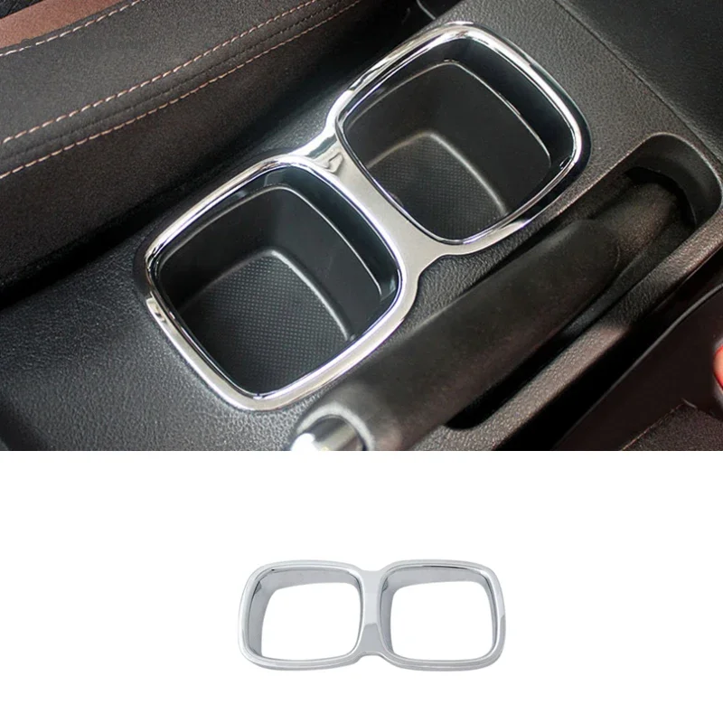 For Suzuki Sx4 S-cross 2014-2019 2020 Abs Chrome Interior Water Cup Holder 3d Sticker Frame Cover Trim Car Accessories Auto Part