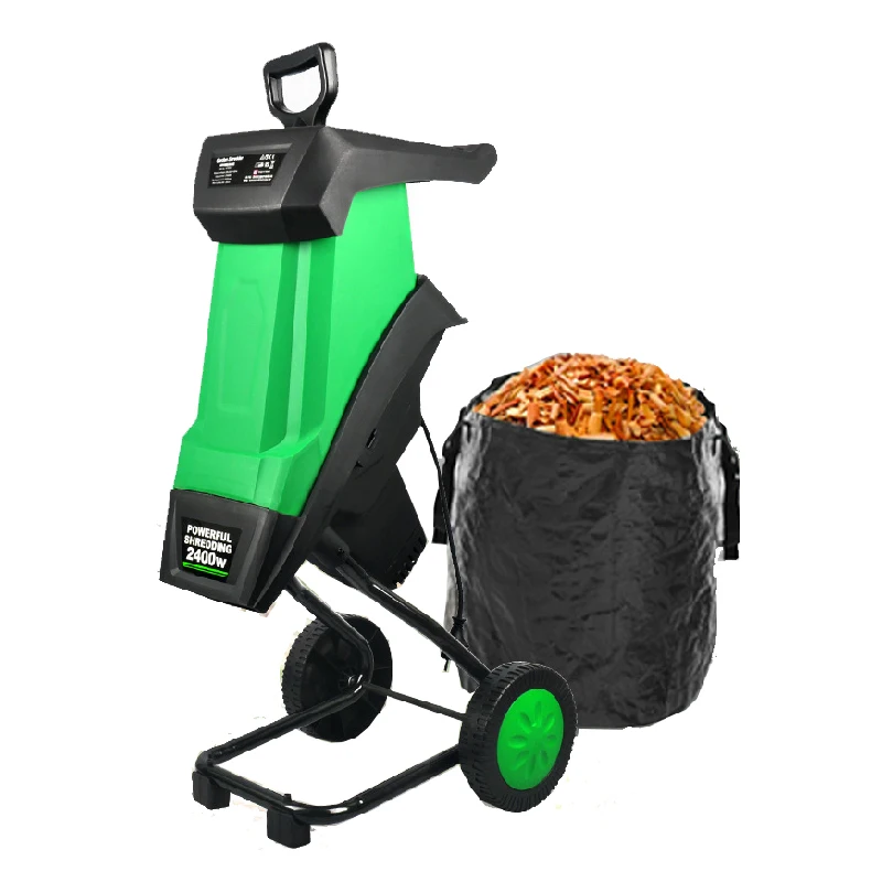 2400W Electric Crusher Garden Tool 50L Large Capacity Multifunctional Shredder of Branches of Leaves Wood Crusher