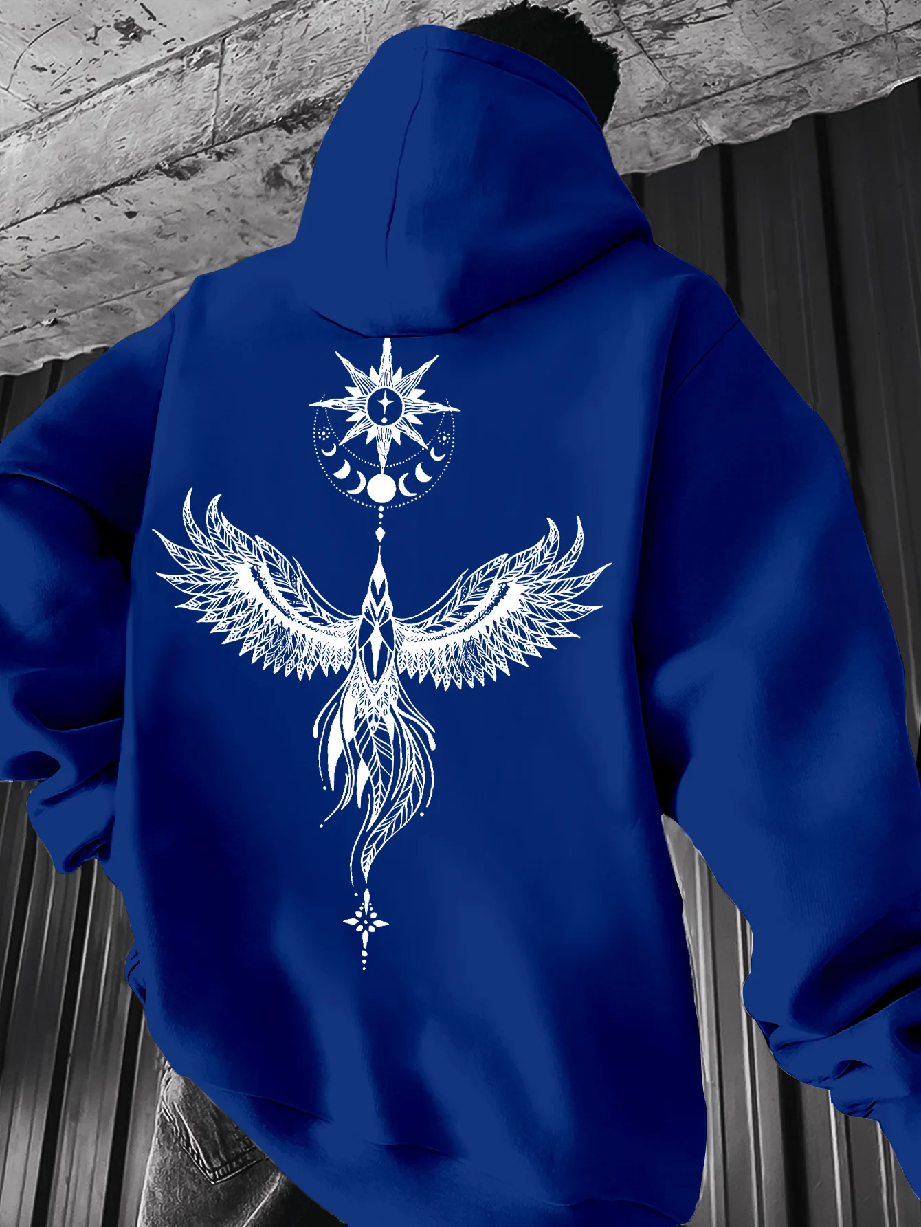 

Retro Gothic Eagle Totem Printed Hoodie Men's Autumn and Winter Casual Fashion Long-sleeved Sweatshirt Daily Street Clothing