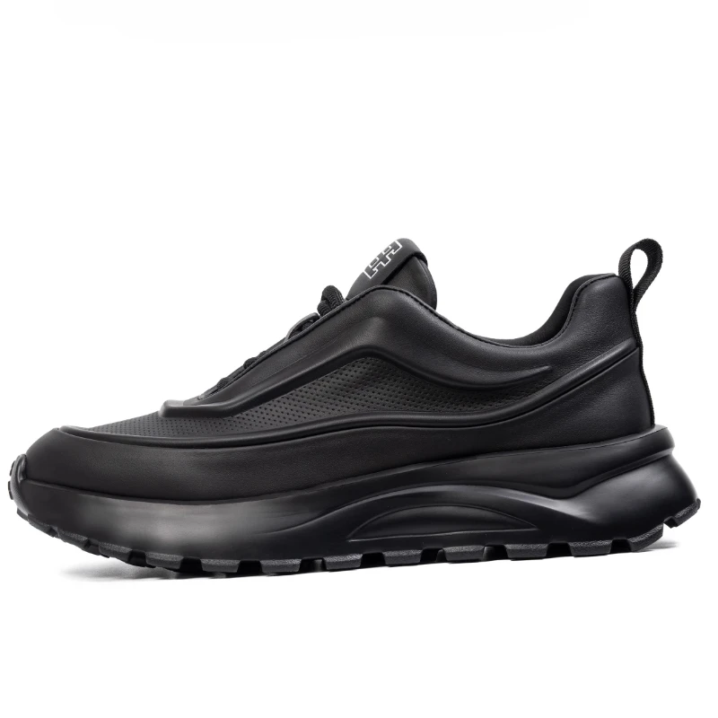 High Quality Cowhide White Thick-soled Increasing Shoes Men's Fashion Casual Sports Shoes Lightweight and Comfortable Shoes Male