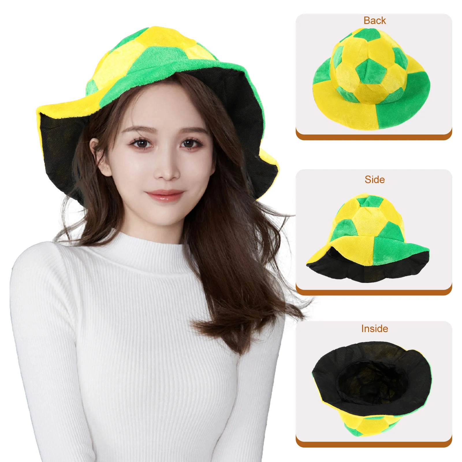 Football Fan Hat Carnival Prop Lovely Soccer Delicate Outdoor Wear-resistant Competition Polyester Comfortable Decor