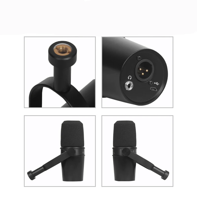 TLF Xtuga Professional SM7b ميكروفون سلكي ديناميكي تغليف جديد بناء معدني لبث بودكاست تسجيل صدمة جبل