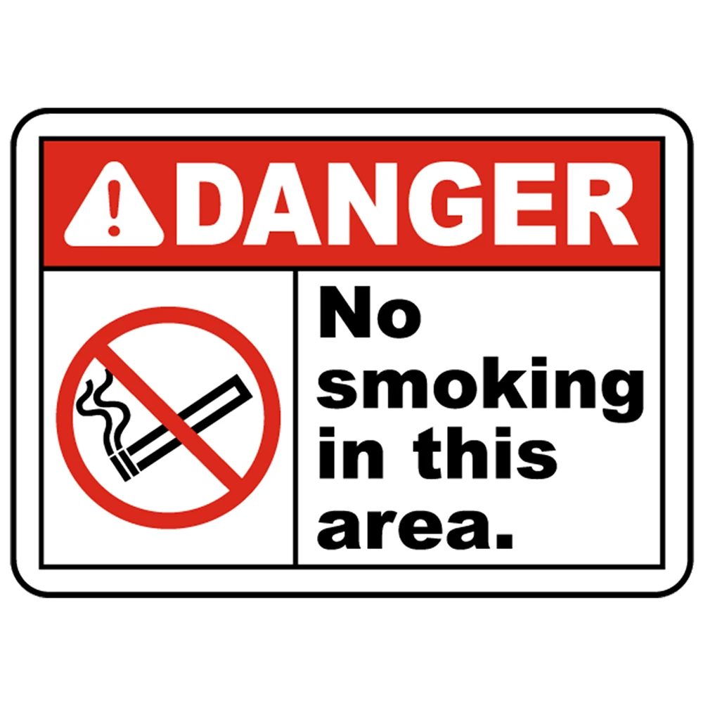 V1619# No Smoking Sign Car Stickers Funny Vinyl Decal for Auto Motorcycle Home Wall Outdoor Car Accessories