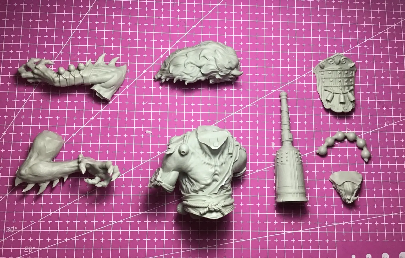 تمثال نصفي من الراتنج مقاس 82 مم GK، مجموعة غير مجمعة وغير مطلية