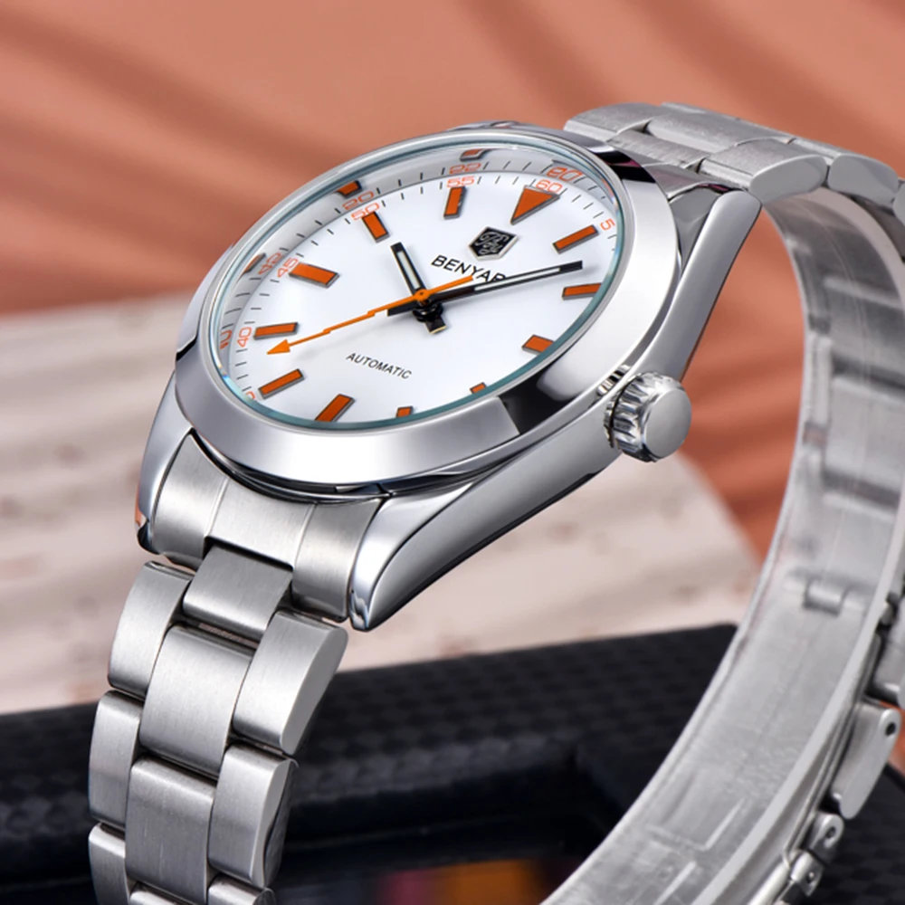 Men's Watch 2025 New BENYAR Mechanical Watches For Man Luxury Automatic Wrist Watches Gift Fashion Sports Stainless Steel Clocks
