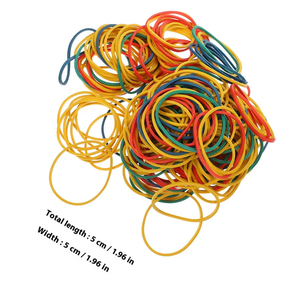 1Set Colorful Rubber Bands Natural Rubber Elastic Bands Thickened Heavy Duty Household Office Supplies Binding view 2
