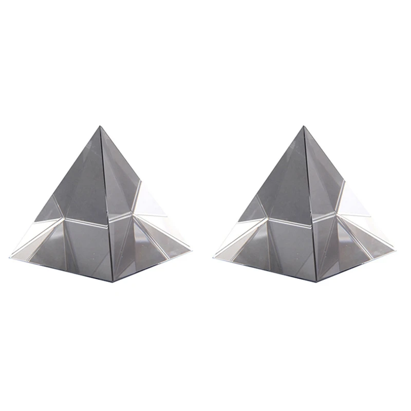 2X Prism Optical Glass Pyramid 40Mm High Rectangular Polyhedron Suitable For Teaching Experiments