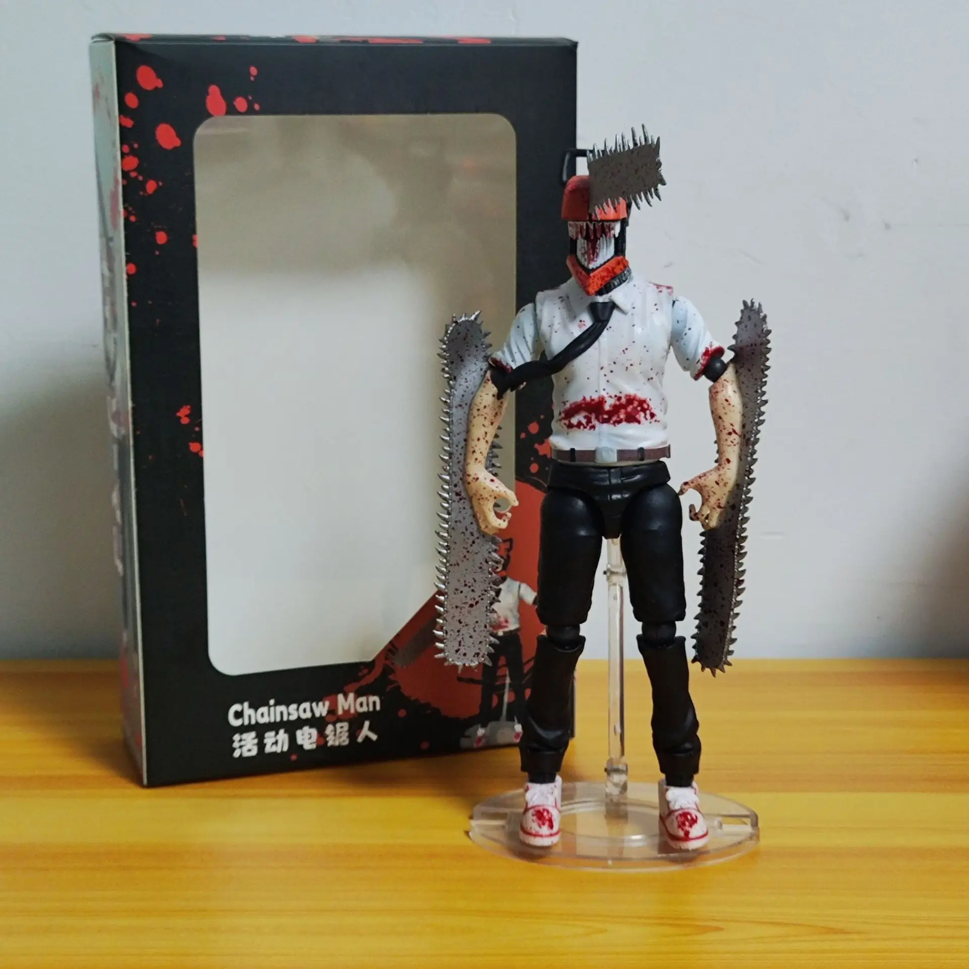 25ซมเลื่อยโซ่รูปผู้ชายอะนิเมะ denji พลังแอคชั่น pochita เครื่องประดับต่อสู้โมเดลตุ๊กตาของเล่นพีวีซีบรรจุกล่อง