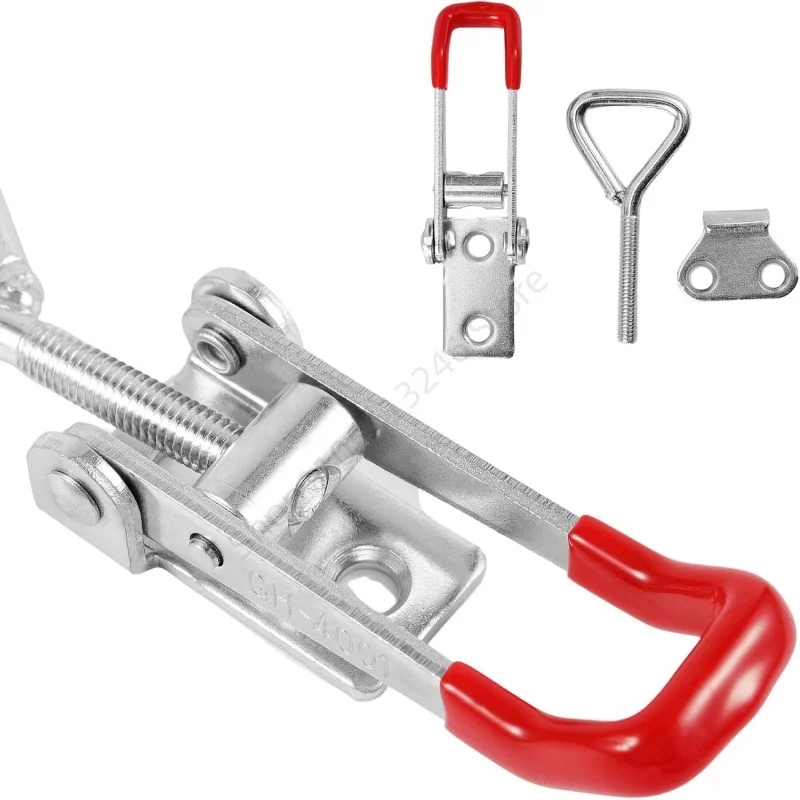2Pcs Adjustable Toggle Latch Clamp Heavy Duty Metal Quick Release Clamp Anti-Slip Push Pull Toggle Clamp Tools 4001/4002/4003