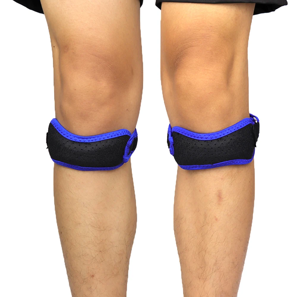 Non-Slip Silicone Gel Knee Strap 1/2Pcs – Shock Absorbing Patella Tendon Band for Running, Basketball, CrossFit & Joint Care
