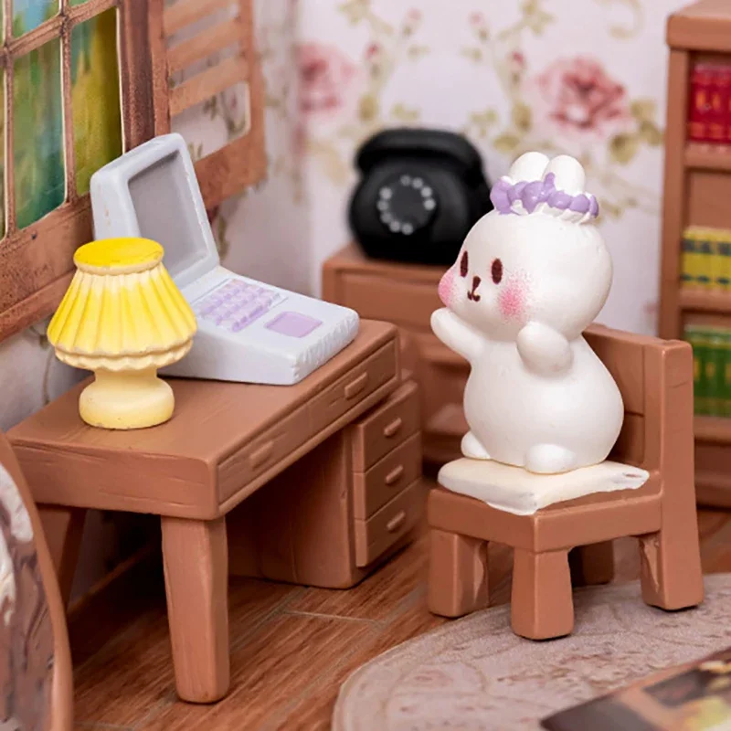 13 stks Micro Landschap Creatieve Retro Studie Woonkamer Meubels Ornamenten Diy Poppenhuis Decoratie Accessoires