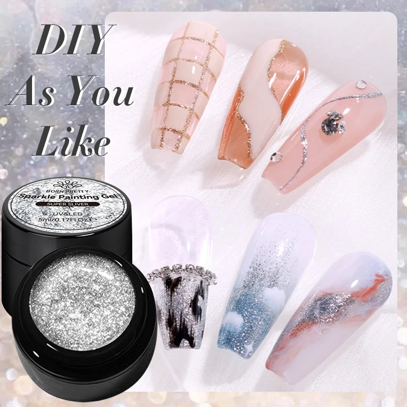 3 قطعة ولد جميل ارتفع الذهب البريق اللوحة البلاتين هلام مسمار البولندية بريق هلام الورنيش شبه دائمة هلام رسم الأظافر الفرنسية #6