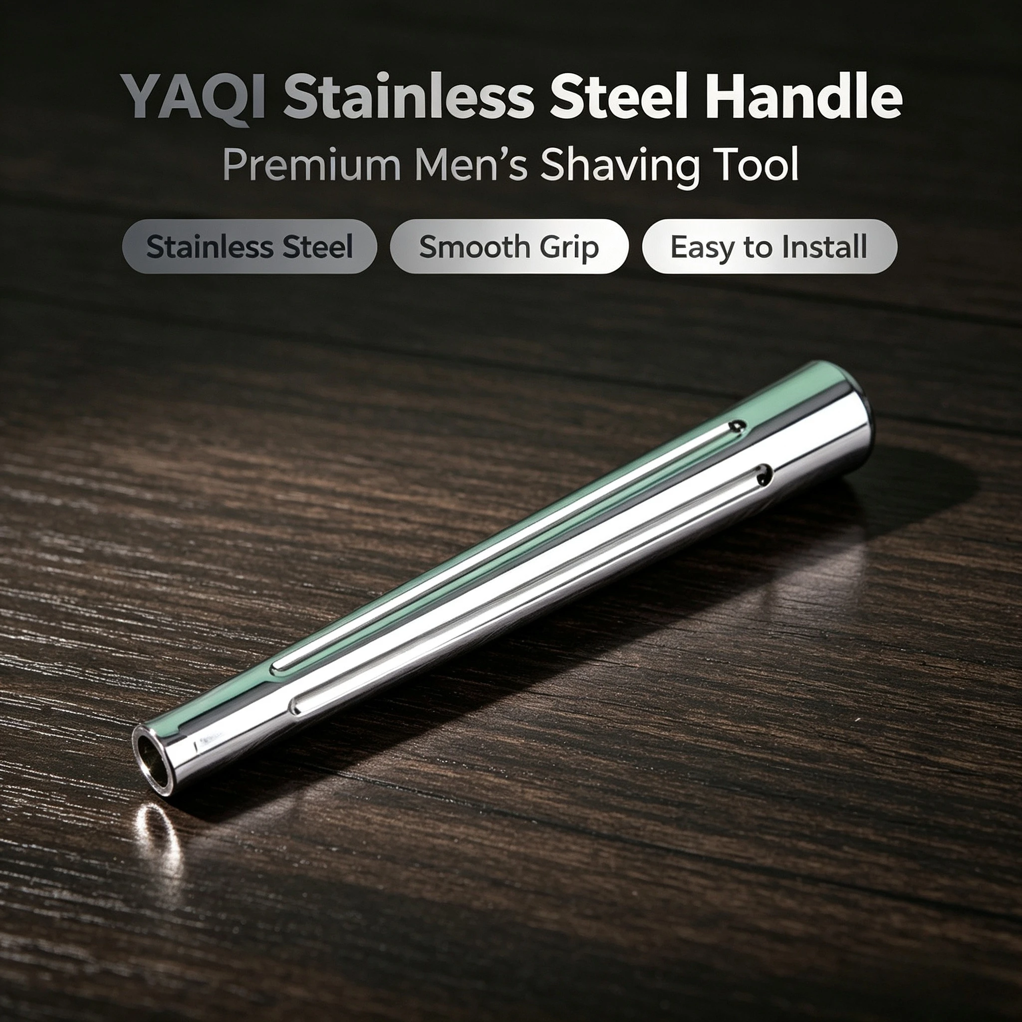 2026 YAQI Globe Trotter Safety Razor with Chrome-Color Brass Handle High-Quality Personal Shaving Tool