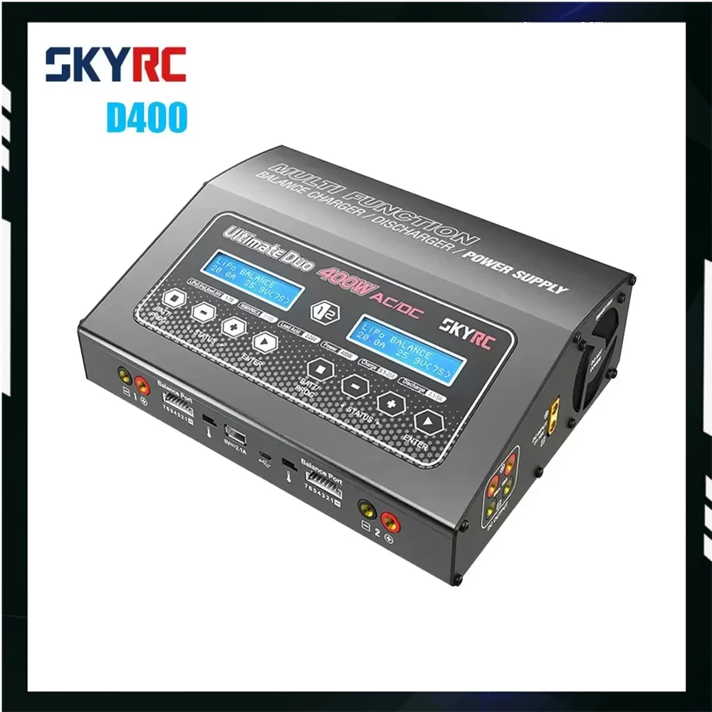 SKYRC D400 Balance Charger SK-100123 Ultimate Duo 400W AC DC Support 1-7S Lithium Batteries Dual Channel