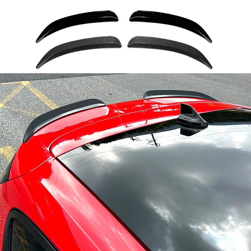 2PCS ABS Car Tail Wings Fixed Wind Spoiler Rear Wing For Ford Focus ST Line Hatchback 2019-2023 Decoration Accessories