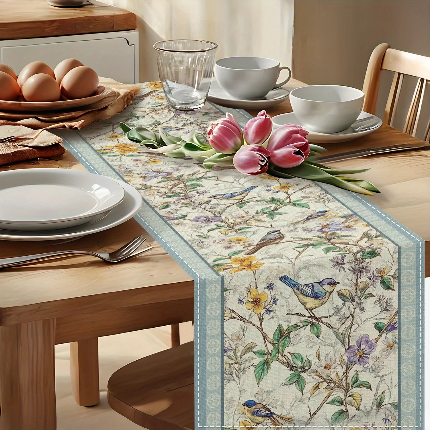 VIKAMA 鳥の歌と花の香りのテーブルフラッグ、春の花のキ - Home Fragrance Linen のレビューと価格