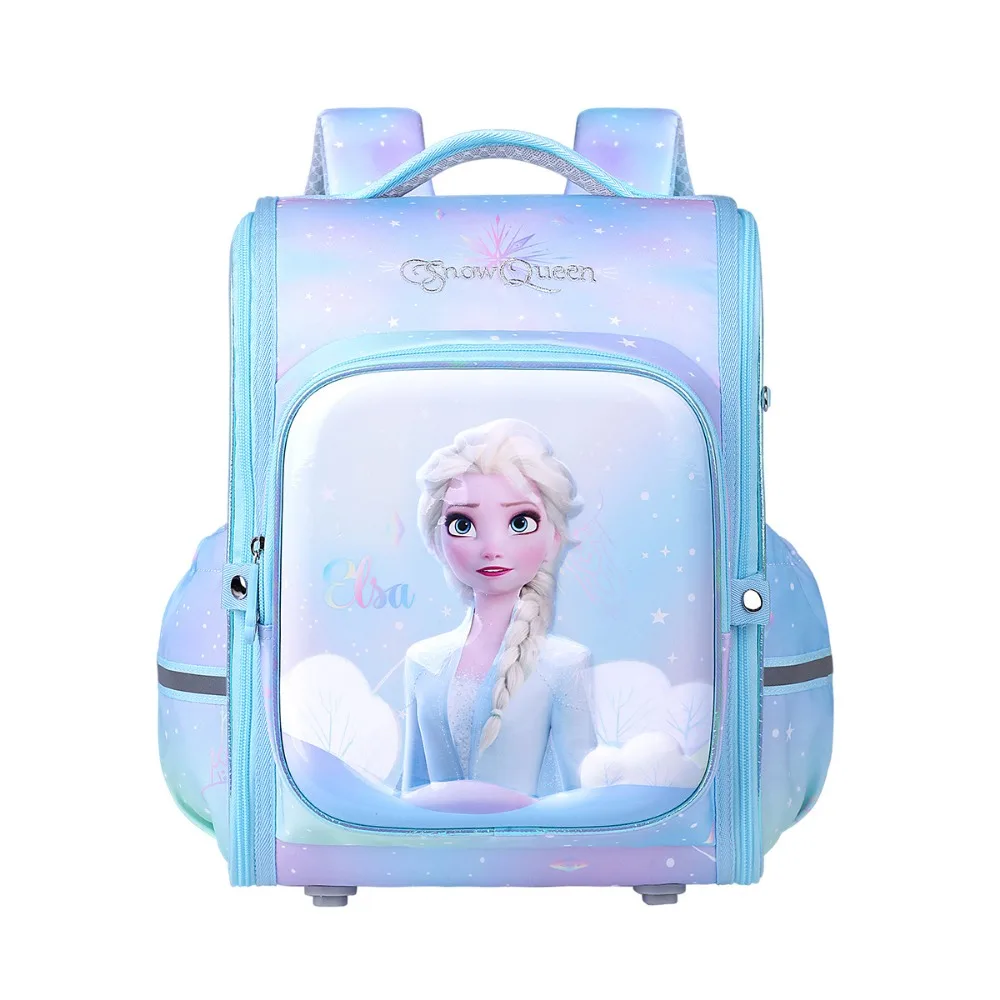 

Disney Children's Backpack for Girls Student Pupil Frozen Elsa Cartoon Cute Blue Purple Fashion New Tide Schoolbag Birthday Gift