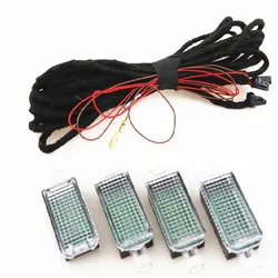 Car interior Foot Space lamp LED Footwell Light Cable For Passat B6 B7 Golf 5 MK5 6 MK6 SEAT Toledo Leon A3 A4 A5 A6 A8 Q3 Q5 Q7