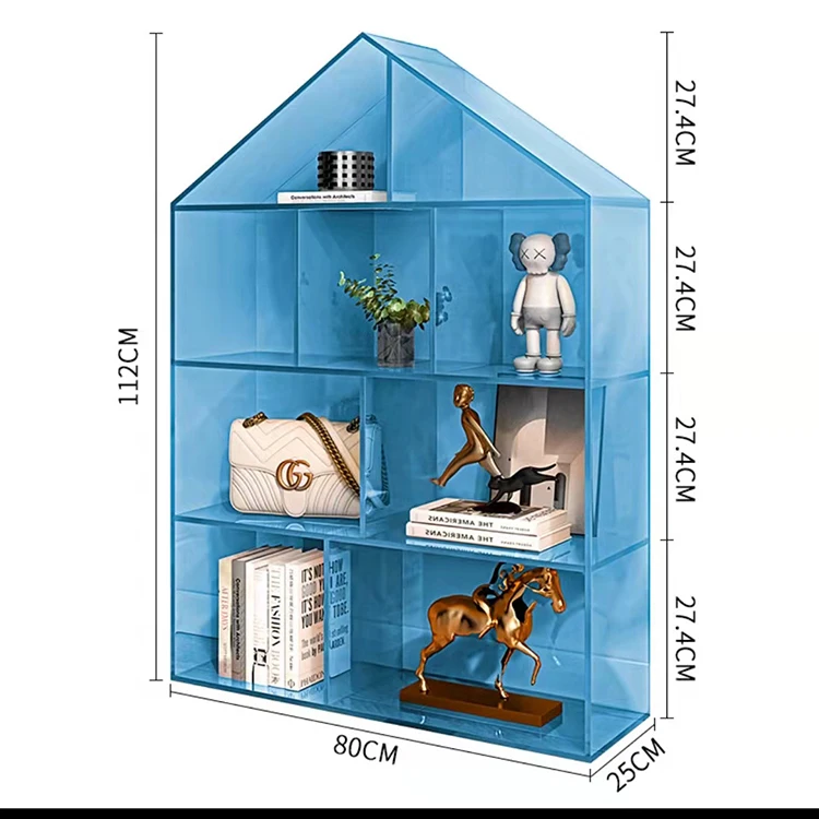 Custom Transparent Acrylic Children'S Bookshelf Any Color Bookcase Acrylic Display Rack