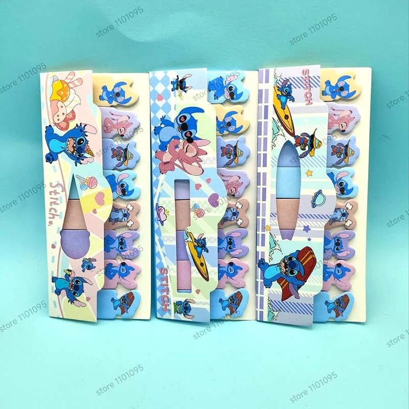 3pcs/lot Disney Stitch Memo Pad Sticky Notes Bookmark Kawaii Stationery Scrapbooking label Post Office School Supplies