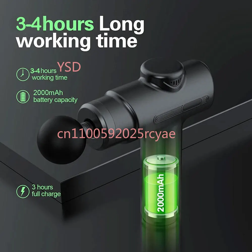 Electric Massage Gun Deep Tissue Facial Massgaer 8 Heads Arms Back Leg Muscle Relieve For Body Back Arm Sport Fitness