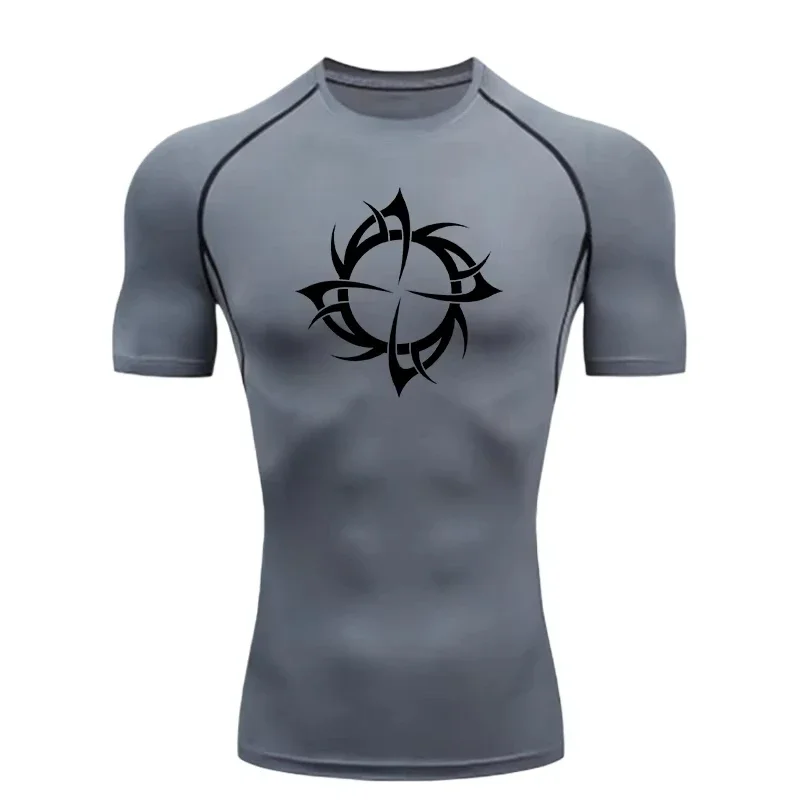 

Compression Shirt Men's Sports T-shirt For Training Gym Jogging Running Workout Rashgard Tops Tee Quick Dry Short Sleeve T-Shirt