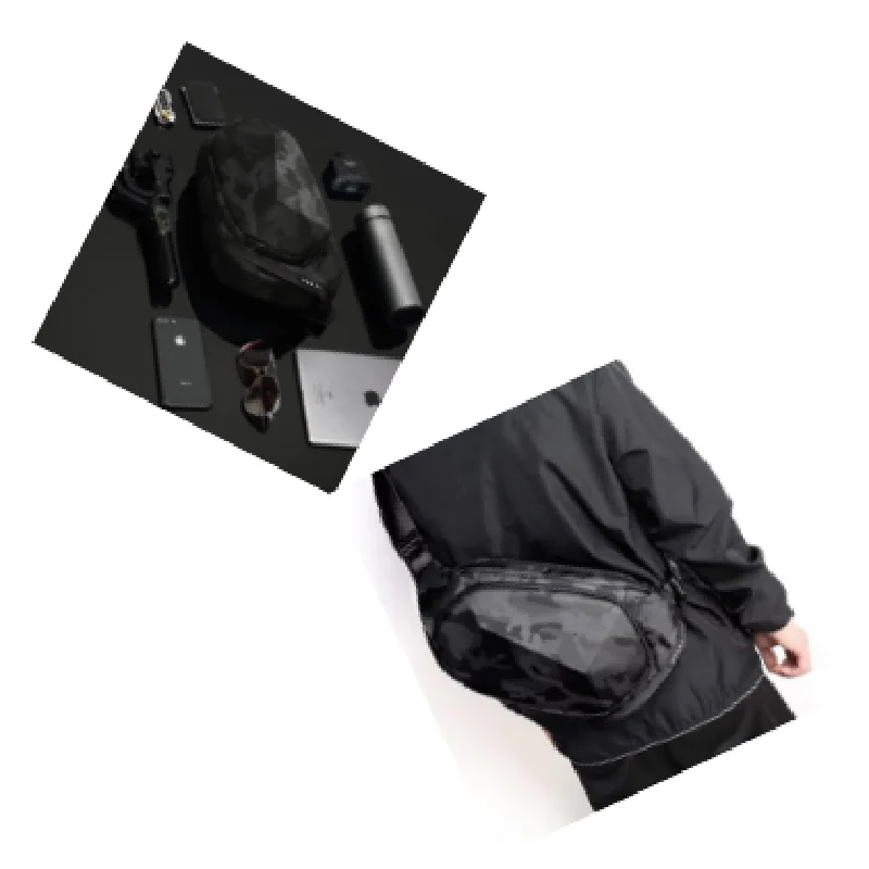 Sling Pack with USB Port for 9.7 Inch Ipad Waterproof Men's Shoulder Bag Crossbody Bag Anti-Theft Short Travel Messenger