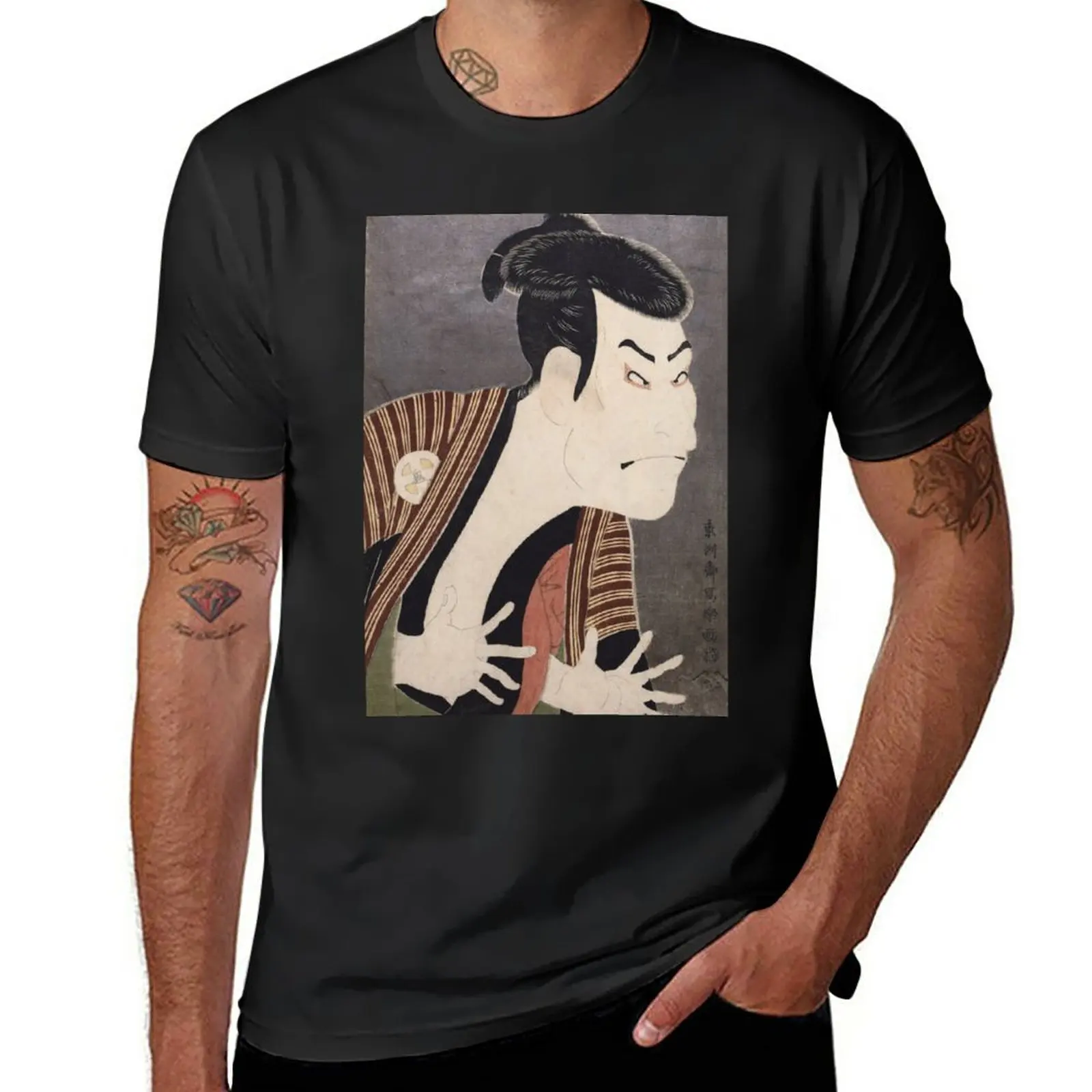 New Japanese Art Print: Kabuki Actor Otani Oniji III as Yakko Edobei T-Shirt hippie clothes plain white t shirts men