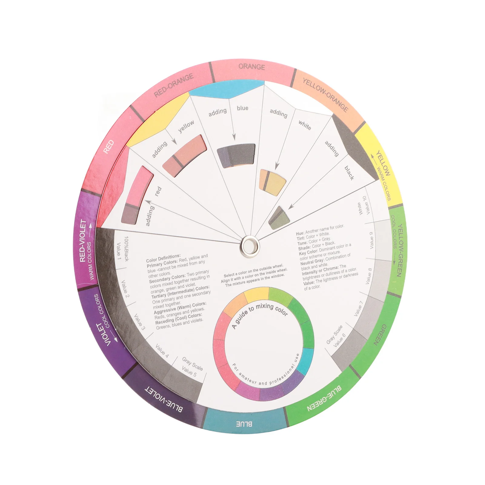 Color Wheel Chart Mix Color Guide Tattoo Pigment Mix Color Wheel for Permanent Eyebrow Lip Tattoo