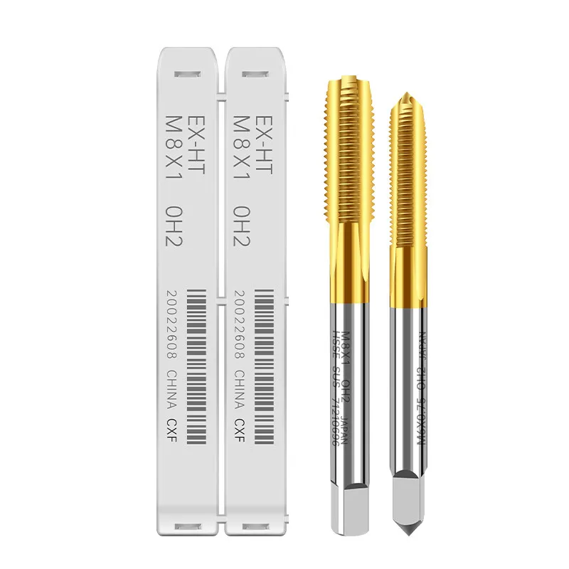 HSS-Kobalt-Titan-beschichtete Gewindebohrer, spiralförmig, gerade, spitz, für Edelstahl M2 M3 M4 M5 M6 M8 M10 M12 – Detail 6