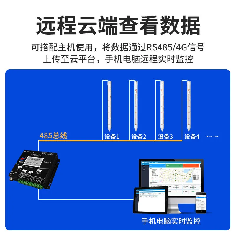 SEM2254 IP68 High Quality Multi Layer Temperature and Moisture PVC Tubular TDR Soil Detector Sensor