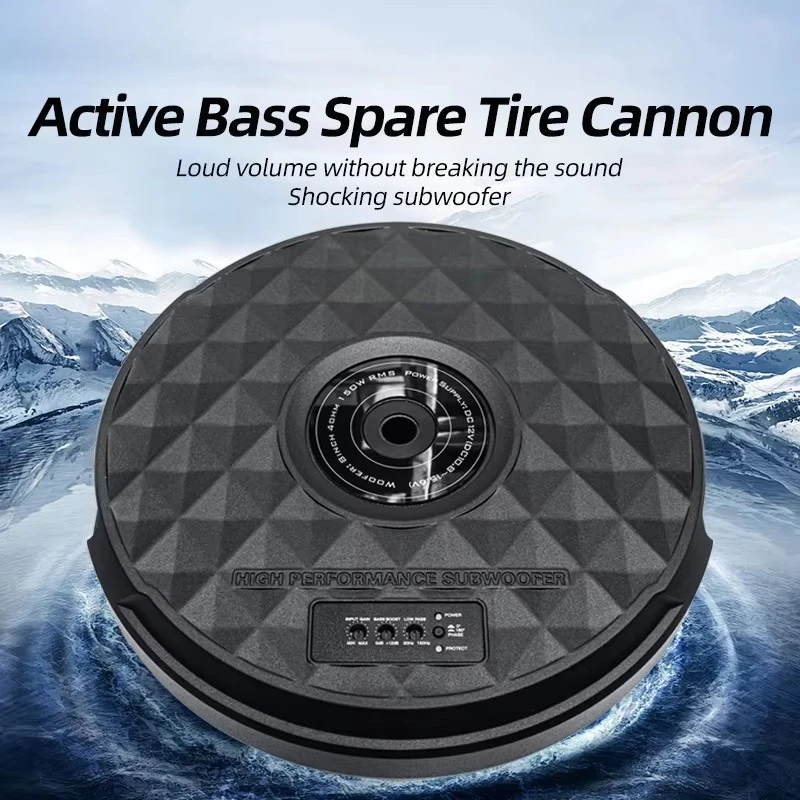 2pcs Wholesale Active High-Power Car Audio Subwoofer DC 12V for Car Audio Retrofit Interior Accessories Featuring Spare Tire
