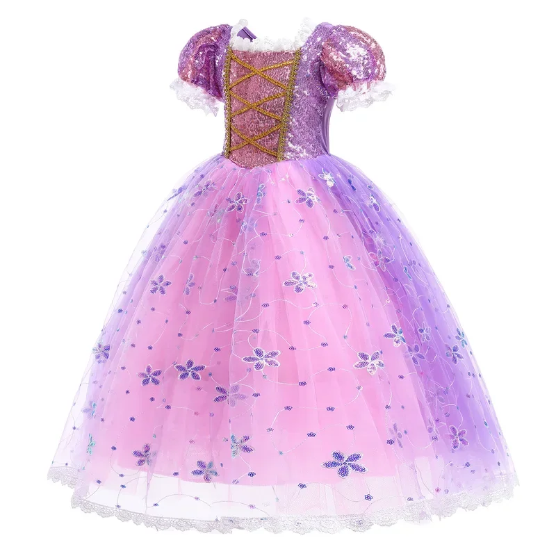 Robe longue de princesse de Noël pour enfants, cadeau d'anniversaire, carnaval, fête d'Halloween, vêtements pour filles, ensemble de olympiques de cosplay, Pourim