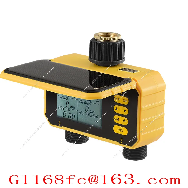 Household Lazy Micro-spray Solar Automatic Irrigation Watering Device Intelligent Drip Irrigation Dual-channel Timing Flower