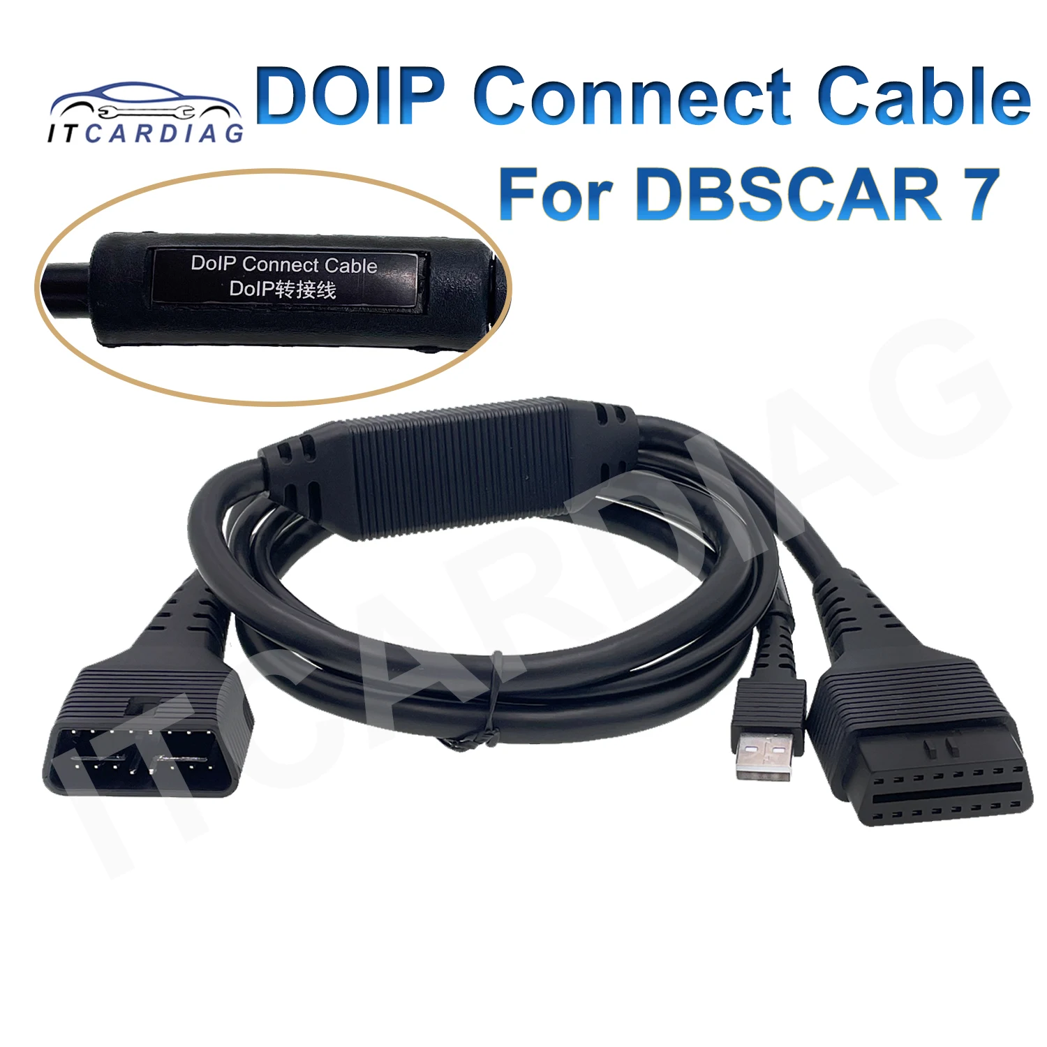 Original Launch X431 DBScar 7 Doip Cable Connector Diop 16Pin Adaptor For DBScar VII DBScar7 Works With Doip Protocols Cars