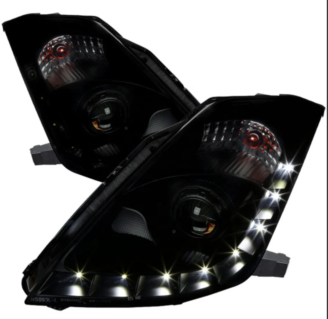 Hot-selling Front light SMD LED Light Strip Projector Headlights FOR 2006-2009 Nissan 350Z  (Black Housing/Smoke Lens)