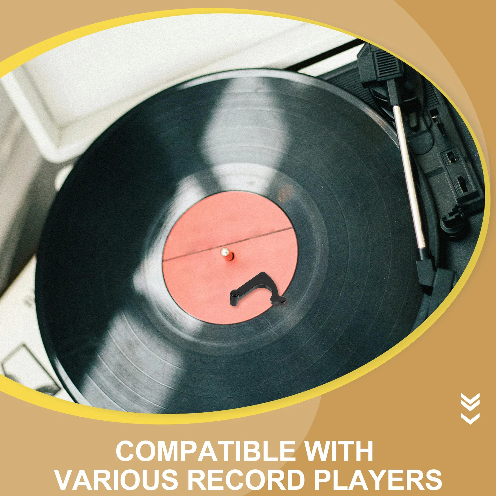 

4Pcs Record Player Arm Adapter Iron Holder Stable Fixer Vinyl Turntable Mount Accessories Vinyl Record Attachments