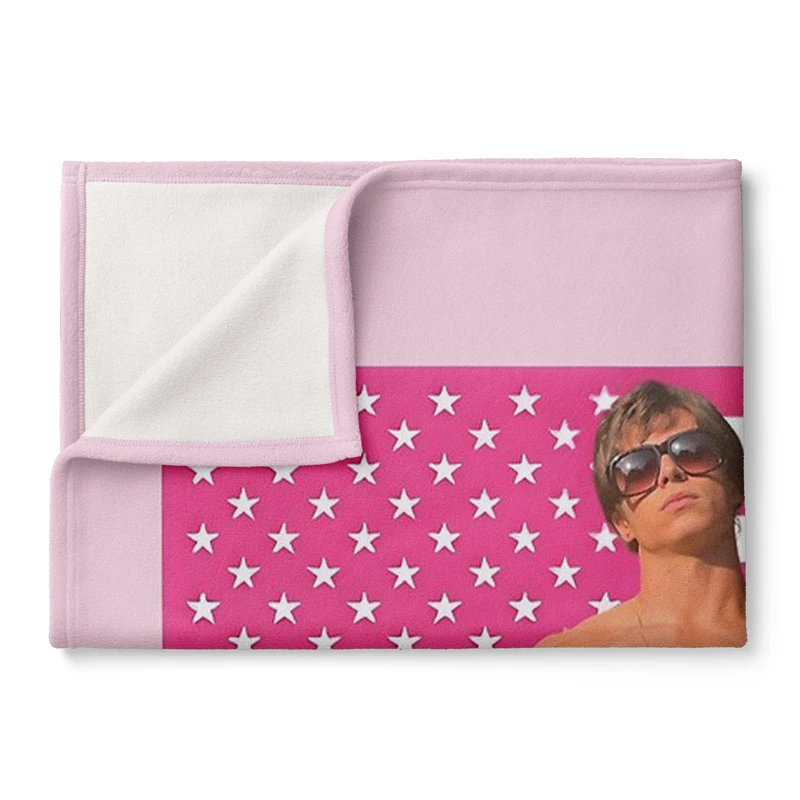 Gaslight Gatekeep Girlboss Nicholas Chavez Pink American Flag Throw Blanket for Women Men Girls Boys Kids Pets Dogs Cats Couch