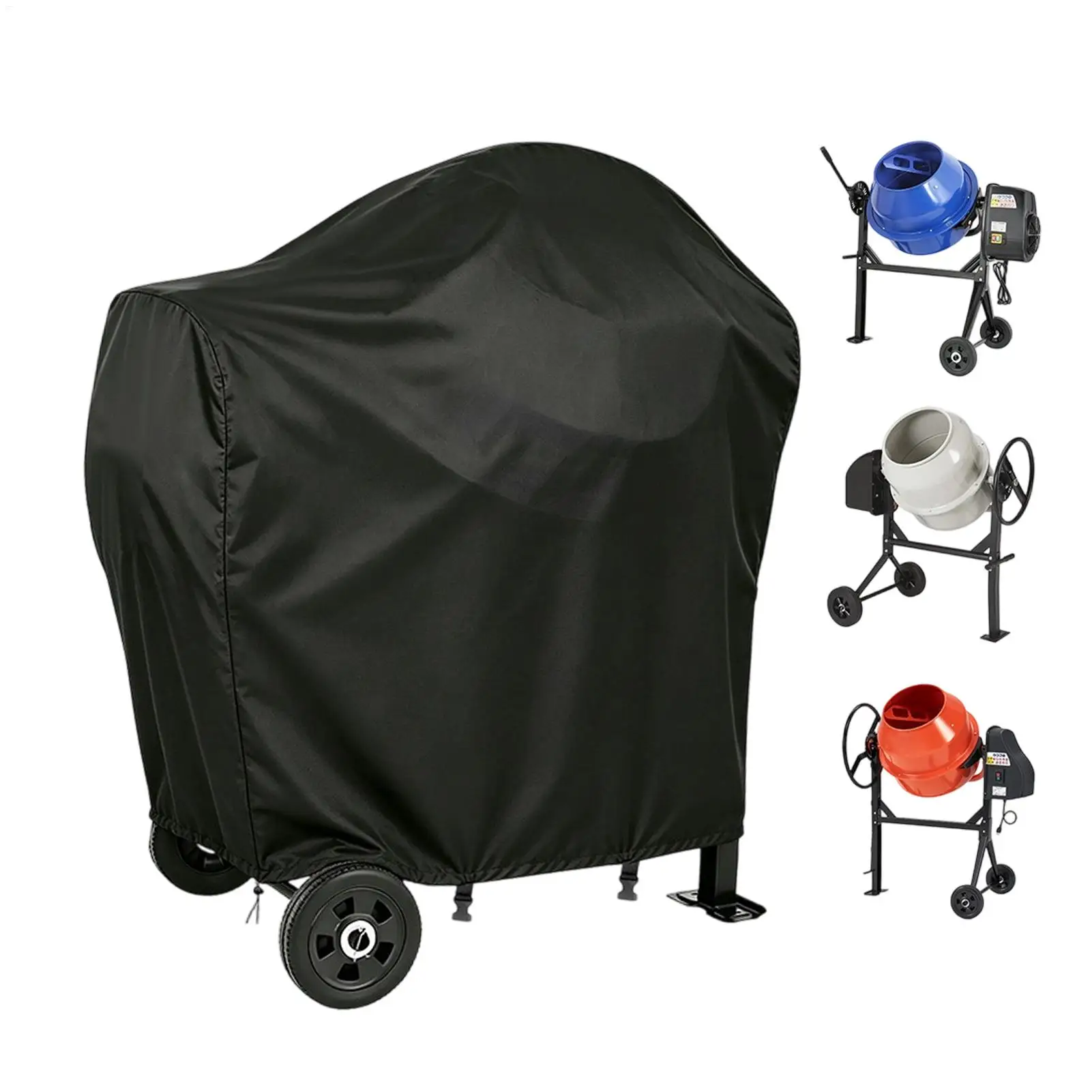 Waterproof Heavy Duty Concrete Mixer Cover Dustproof Cement Machine Protector for Outdoor Jobsite Patio Backyard Garage ﻿