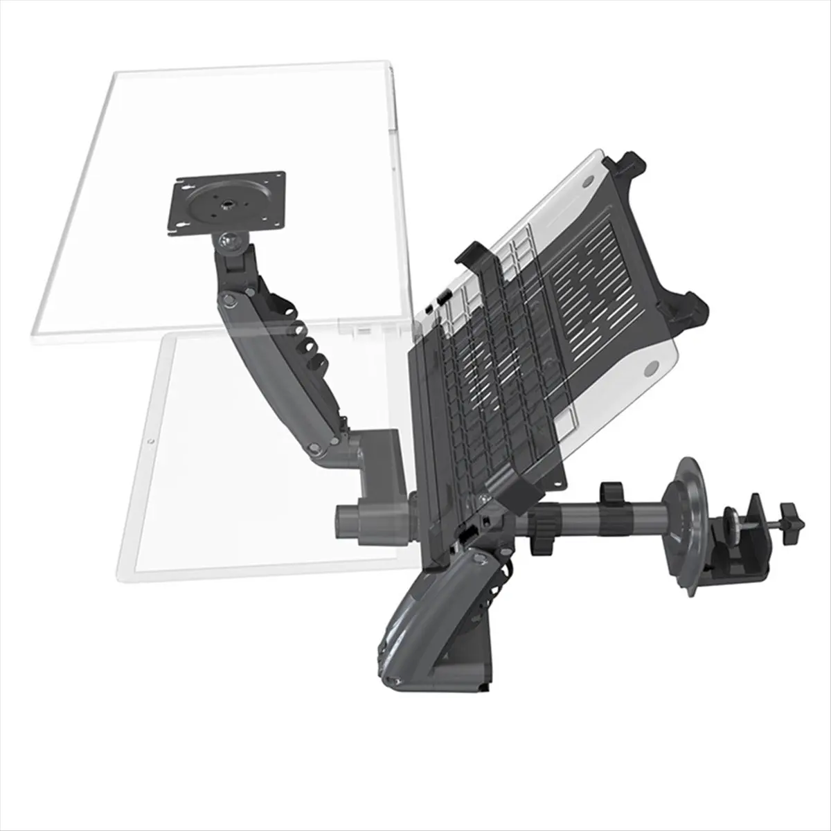 A55T Desktop Dual Spring Monitor Arm 17-27inch Dual Monitor Holder Mount Arm Full Motion Display Stand Loading 2-9 Kgs