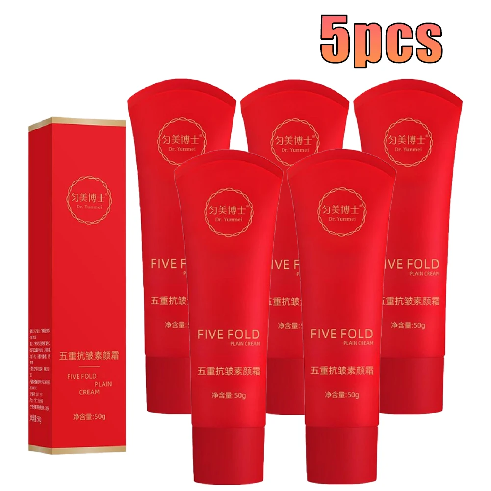 1/2/3/5pcs Vijfvoudige BB Gezichtscrème Waterdicht Olie Controle langdurige Hydraterende Concealer Make-up Isolatie Crème Schoonheid 50g