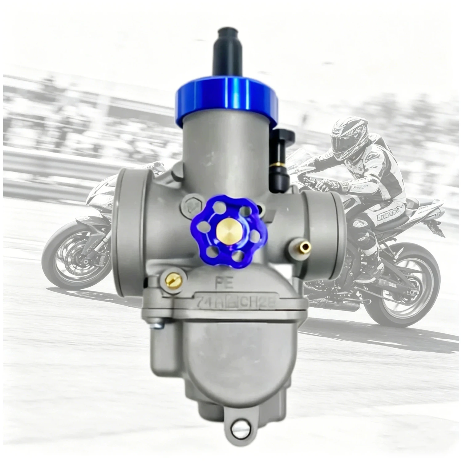 PE28 carburetor main jet 125 pilot jet 40 float chamber 9.5cc