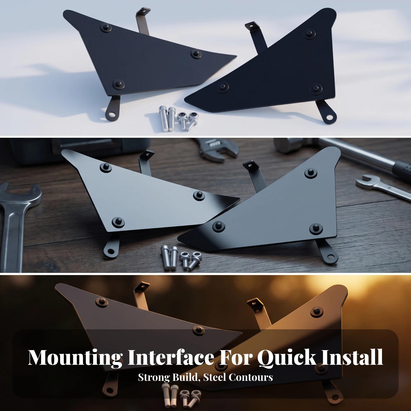 2 Pieces Motorcycle Side Cover with Mounting Hardware Bolt-on Fairing Side Cover Long-Lasting Sleek