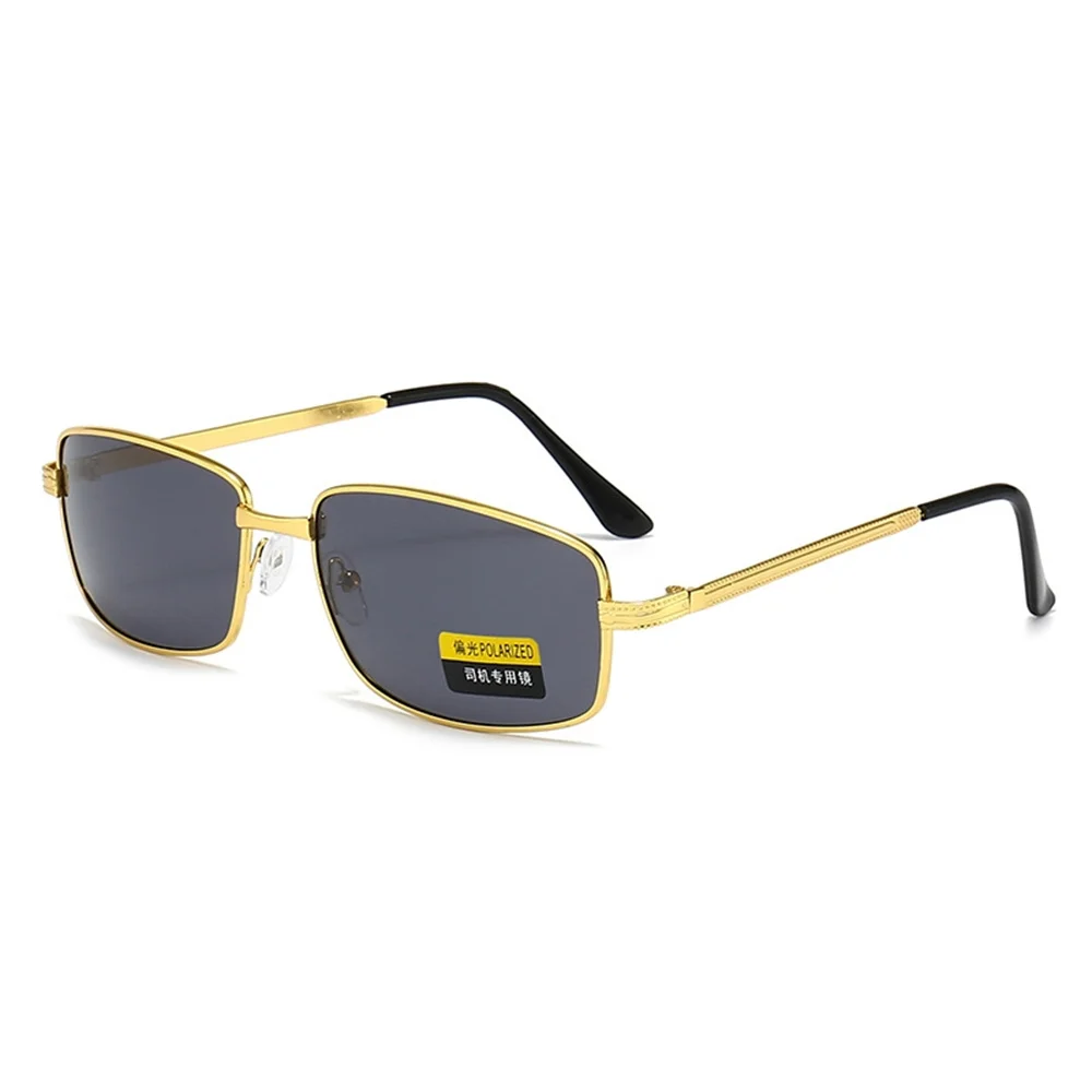 Modische Herren Polarisierte Sonnenbrille Klassische Fahrung Sonnenbrille Metallgestell Spiegel Freizeit Angeln Business HerrenDamen Augenschutz