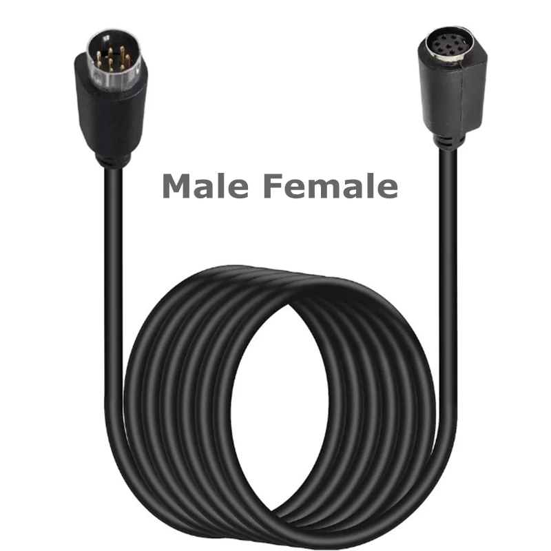 Kabel przedłużający S-Video 8-pin Mini DIN kątowy męski na żeński, 50 cm, kabel przedłużający Mini Din 8-pin 90 stopni męski na męski — zdjęcie produktu 6